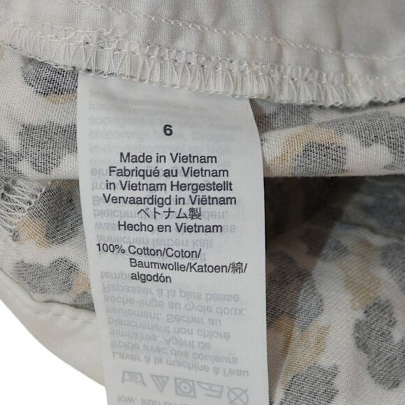 J.Crew Leopard Animal Print Chino Shorts Size 6 Animal Print Trendy Y2K Coquette - Picture 5 of 7